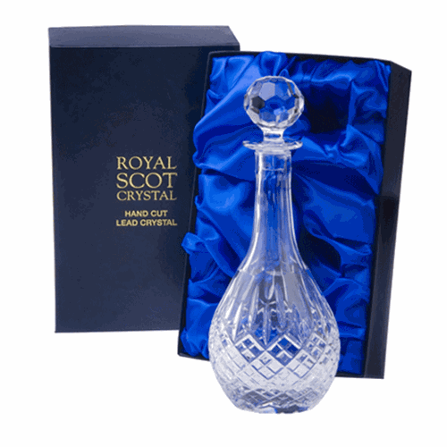 1 Royal Scot Crystal Brandy/Wine Decanter - London - PRESENTATION BOXED